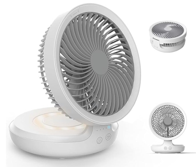 Ventilador portátil USB con luz